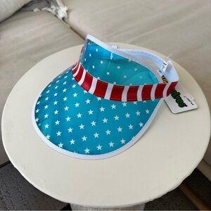 Tipsy Elves American Flag Sun Visor Hat O/S